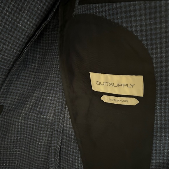 Suitsupply Mid Blue Check/Houndstooth Jacket size 44R - Picture 6 of 11